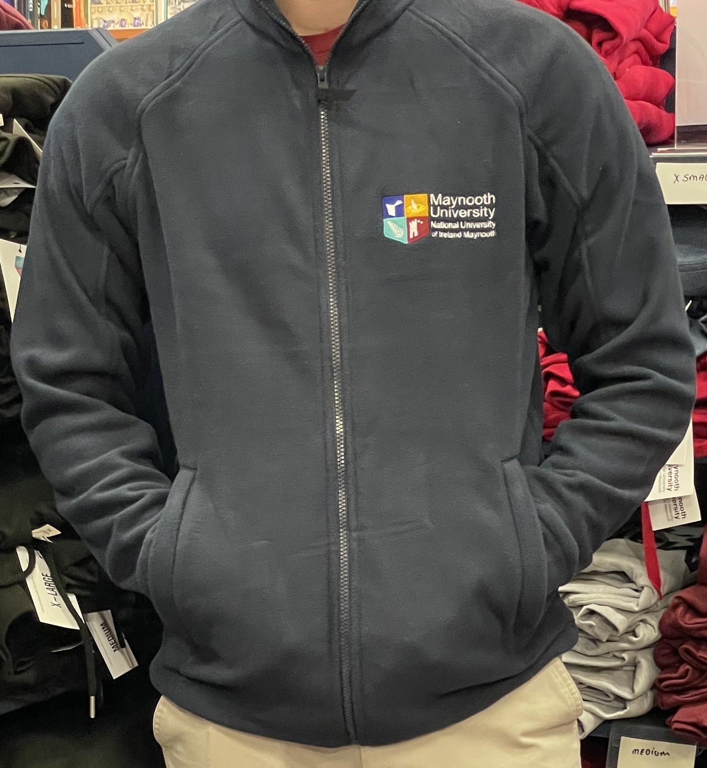 Navy Fleece full zip